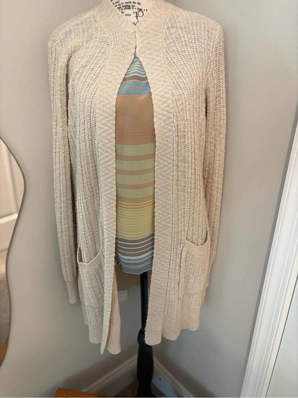 Vintage late 1970’s early 1980s IRKA Pure Silk Pastel Striped Blouse-READ!